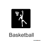 2006多哈亚运会全套46个体育图标矢量图片（Illustrator CS版本） - 体育项目图标：篮球向量图26 #采集大赛#