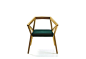 I Love this! YY Chair at Hub Furniture : YY Chair has a timber structure of solid oak with natural oil finish or beech varnished black matte with armrests. The  
cushion is made of upholstered foam and a moulded plywood shell....