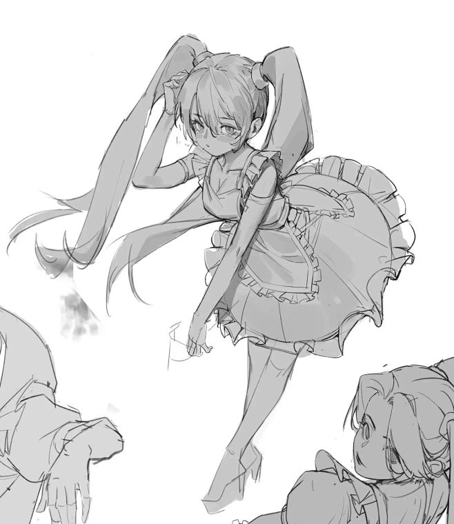 最近的练习#线稿练习 #二分光影 #二次元少女 - 抖音_0564fdc1-花瓣网