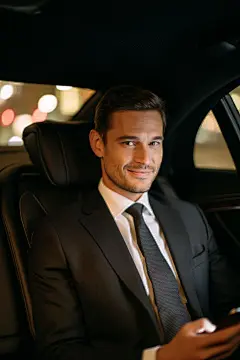 商务汽车老板乘客人物肖像