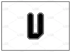 V字经典美式，大学风格字体。统一的黑色字母与黑色外等高线。复古运动的字体。球衣，t恤，篮球，棒球，橄