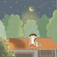 • 没关系 有小熊陪着我看月亮 

▪︎ #插画# | 画师ins: __36_5c ​​​​
