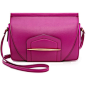 Nina Ricci Leather Clutch - Fuchsia