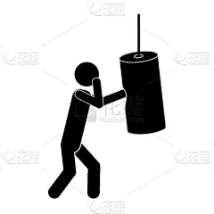 男人,插画,黑白图片,质量,苗条,千克,概念,平衡,敲门,包