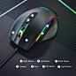 TECKNET Wired Gaming Mouse, RGB Mouse [Breathing RGB LED], Gaming Mouse USB [Plug Play], 7 Programmable Buttons, High-Precision Adjustable 6 DPI, Ergonomic Mouse Wired for Windows/PC/Mac/Laptop Gamer