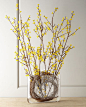 John-Richard Collection Faux Forsythia Arrangement