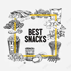 快餐西餐厅美食元素插画4矢量图 免费下载 页面网页 平面电商 创意素材