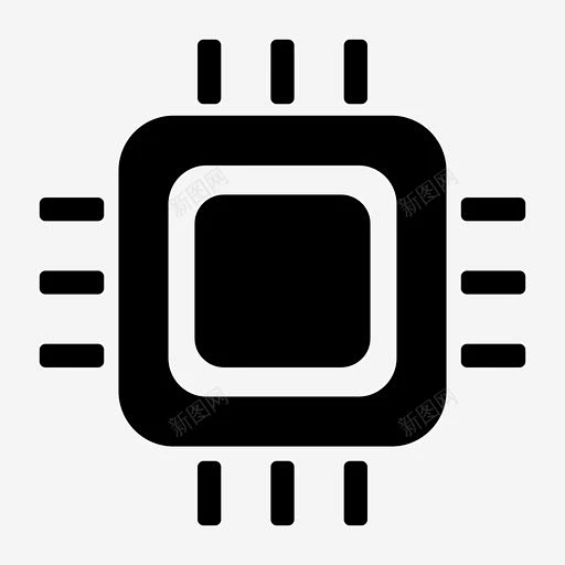 微芯片处理器电子元件图标 标志 UI图标 设计图片 免费下载 页面网页 平面电商 创意素材-花瓣网
