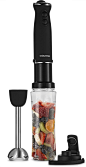 Amazon.com: Gourmia GBJ190 Handheld Immersion Blender & Personal Smoothie Maker - Six Speed - Make Fruit Drinks & Shakes Directly In The Bottle (included) with Lid: Home & Kitchen