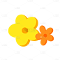 可爱清新花卉插画元素贴纸
