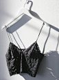 Free People Lacey Lace Brami : Lacey Lace Brami | Sheer lace V-neck brami with scalloped trims, soft-cup design, and thin straps. *Intimately *The brami. One part bra. One part cami. Take a risk with our latest styling obsession.