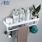 US $13.67 55% OFF|White Space Aluminum Bathroom Shelves Single Tier Rack Shampoo Shelf Kitchen Shelf Bathroom Rack|Bathroom Shelves|   - AliExpress : Smarter Shopping, Better Living!  Aliexpress.com
