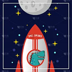 可爱的,宇航员,太空,卡通,华丽的,太空船,运动,球座,技术,动物