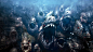 General 1920x1080 fantasy art artwork digital art piranhas fish teeth open mouth underwater red eyes
