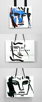 Illustrated and re-imagined retail shopping bags by Neil Gilks.