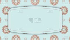 背景在海蓝宝石的颜色与印度珊瑚图案和地方下的文本