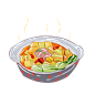 美食手绘 砂锅