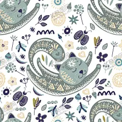 飞翔的小猫卡通矢量壁纸 【酷图网】萌,太阳花,树叶,手绘,剪纸,插图,插画,绘图,绘画,浪漫,文艺,小清新,和风,韩式,小碎花,无缝,连续,壁纸,墙纸,背景墙,背景纸,底纹,瓷砖,贴画,贴花,可爱,小猫,做梦,猫咪,飞翔,花朵,蝴蝶