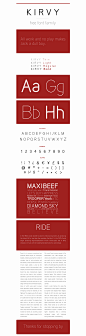 Kirvy Font Family on Behance,Kirvy Font Family on Behance