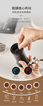 Cliton手摇咖啡磨豆机器具意式手动研磨机手冲机家用手磨 1件装-tmall.com天猫