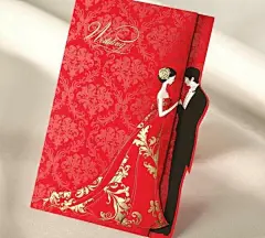 创意唯思美结婚请柬/韩国巴伦森请帖/喜帖CW/定制烫金