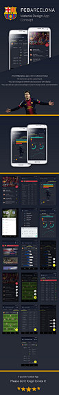 FCBarcelona Material Design App Concept : This football app ui kit for Material Design..I'd appreciate suggestions/feedback.You can download the PSD here:http://goo.gl/8526b0