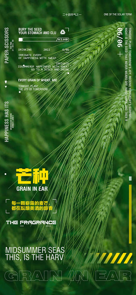 二十四节气芒种中国传统节酒吧夜店海报-设...