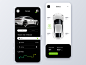 Vehicle Status Control App tesla iphonex android product automotive minimal car app vehicle design charge auto modern porsche smart car electric car control status ios mobile app car vehicle