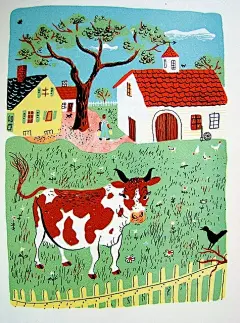 世界知名的绘本书作家和插画家Roger Duvoisin (1904 – 1980)作品。 ​#手帐素材插画手绘##艺术范# ​​​​