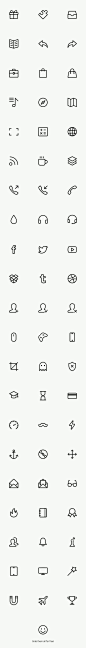 Simple Line Icons (Free PSD, Webfont) by GraphicBurger , via Behance