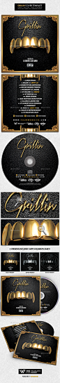 Grillin PSD CD Mixtape Cover Template 极品金色光盘盒装素材-淘宝网