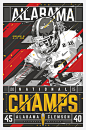 2015 National Championship Poster : Poster that celebrates the University of Alabama winning the 2015-2016 college football National Championship.
