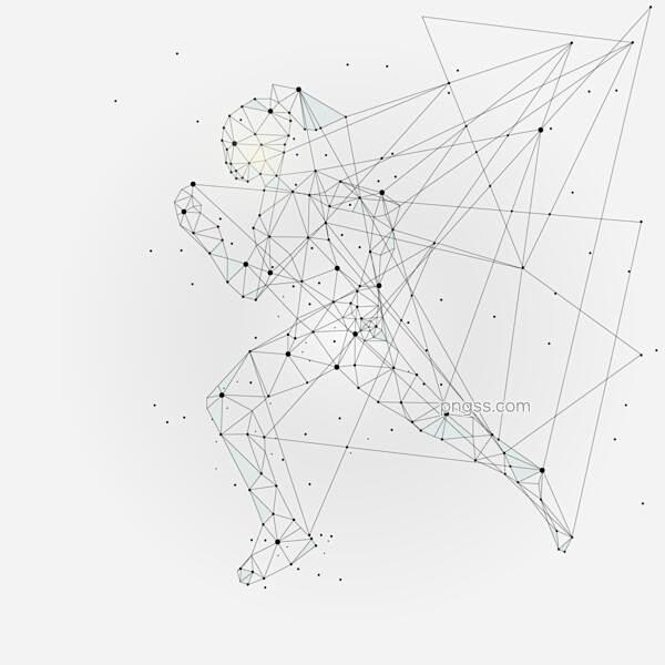 未来科技感运动点线网格抽象背景可商用图片...