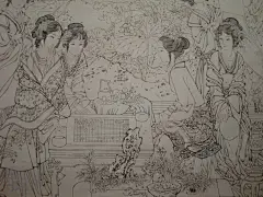 仕女白描 - 【工笔画素材】 - 【中国工笔画论坛】 |工笔画|工笔画视频|工笔花鸟|工笔山水|工笔人物|