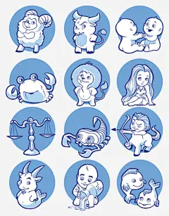 星座免抠素材_新图网 https://ixintu.com 十二星座 星座
