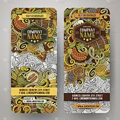 卡通矢量涂鸦啤酒横幅