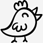 鸟的手绘动物玩具图标