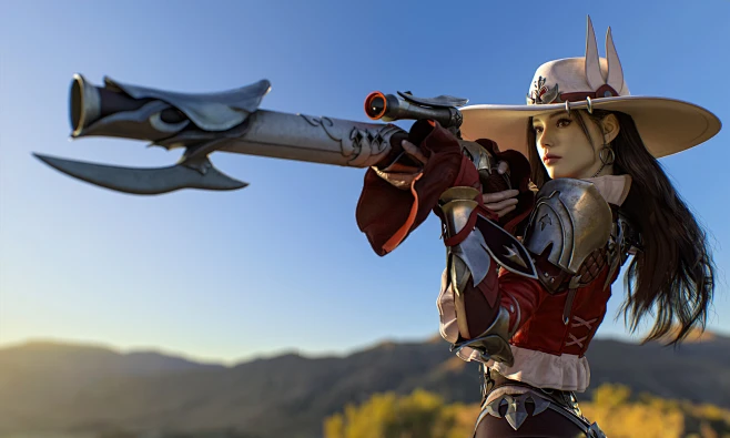 a female Gunner-花瓣网