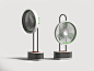 ANGLE_electric fan : Existing fans have a very limited angle of rotation, so they spin in a direction where there are no people, wasting wind on unnecessary places. In order to improve this point, I propose a fan design that can adjust the rotation angle 