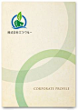 This may contain: the front cover of a brochure for corporate profile