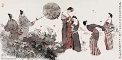 贵妃赏花图