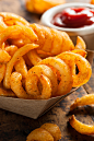 Spicy Seasoned Curly Fries by brent.hofacker on Flickr.炸薯条 吃货