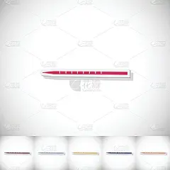 医疗管。平贴与白色背景上的阴影