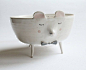 Stephen The Mouse,  sweet bowl with legs  by clayopera