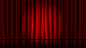 Stage curtains light by searchlight. realistic theater red dramatic curtains, spotlight on stage theatrical classic drapery  template illustration. circus and movie hall, standup interior scene Premium Vector