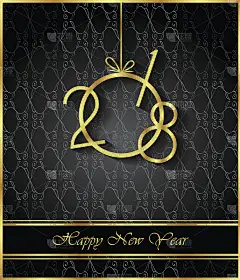 2018新年快乐背景。