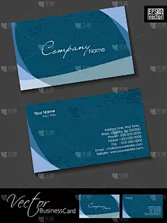 专业名片、 模板或名片设置。粉红色的艺术波效应，抽象的企业看，eps 10 矢量图.