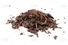 黑色,茶,钚,分离着色,白色背景,普洱茶,云南省,褐色,水平画幅,干花