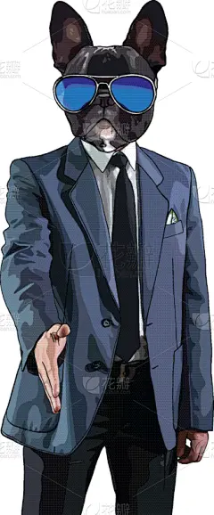 狗,男商人,男人,运动茄克,动物,套装,可爱的,商务,肖像,城市武士