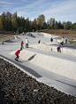 Hyttgardsparken skateboard park in Falun, Sweden by 42architects. Click image for description and images, & visit the slowottawa.ca boards >> https://www.pinterest.com/slowottawa/